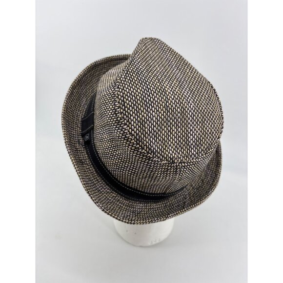 Nick Graham Post-Prep Fedora Hat 100% Paper Woven Design Black Band Classic Styl - Picture 2 of 7